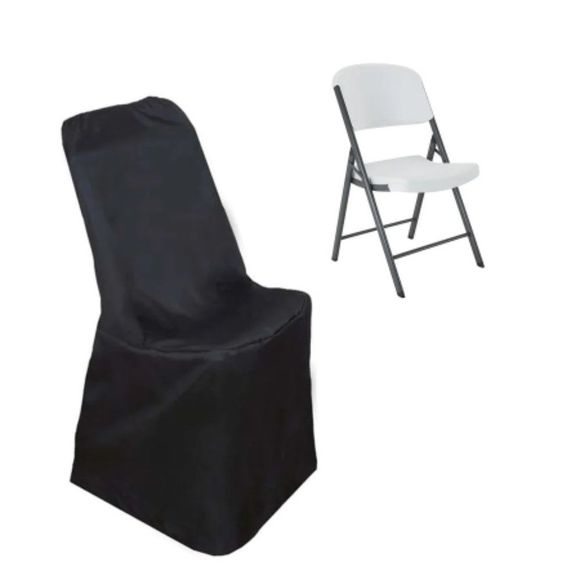 Black Polyester Lifetime Foldin and Durable Reusable 500 Chair Covers
